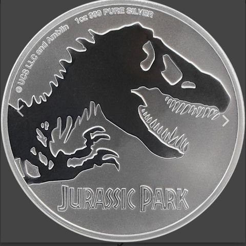 JURASSIC PARK – 2020 1 OZ FINE SILVER BU COIN – NIUE