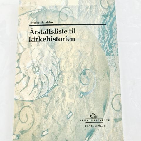 ÅRSTALLSLISTE til KIRKEHISTORIEN Meget pen