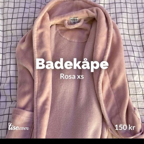 Badekåpe (rosa)