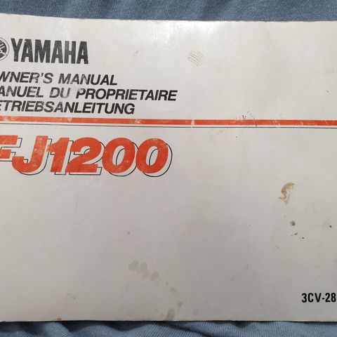 Yamaha FJ 1200 1988 Bruker manual