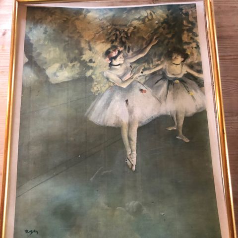 Edgar Degas. Two dancers on the stage.  Deux Danseuses en Scenè.
