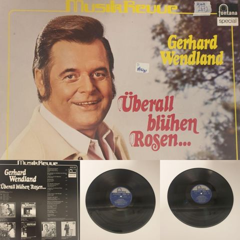 VINTAGE/RETRO LP-VINYL "GERHARD WENDLAND/ÜBERALL BLÜHEN ROSEN 1966"