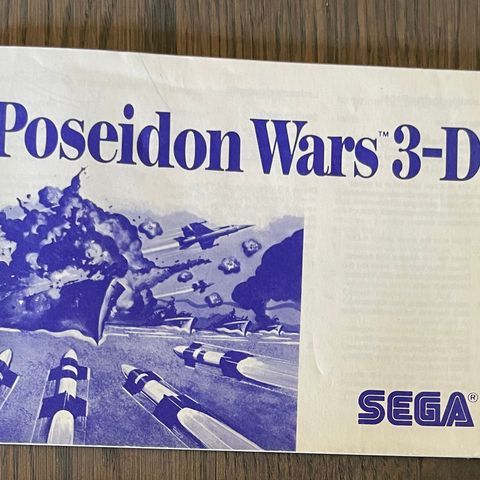 Poseidon Wars 3D Sega (Instruksjonsmanual)