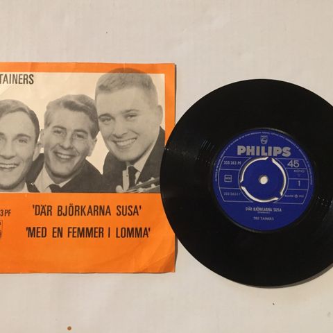 TRE TAINERS  / DÄR BJØRKARNA SUSA - 7" VINYL SINGLE