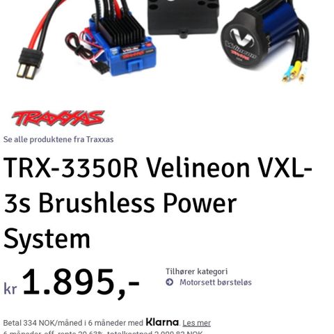 Traxxas Velineon combo