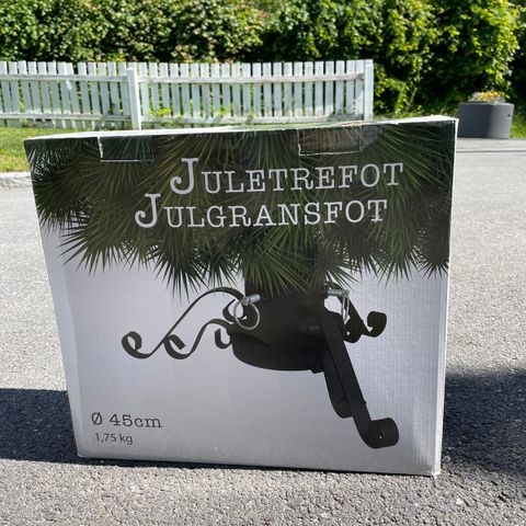 Juletrefot sort rustfritt metall