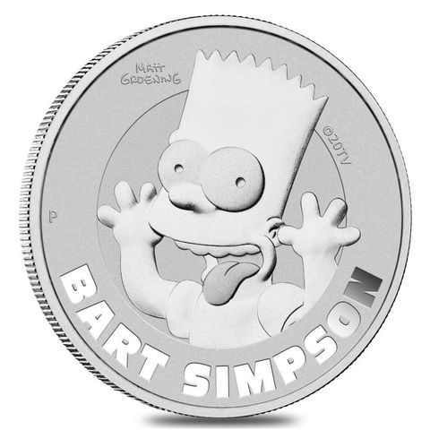 2022 Tuvalu Bart Simpson 1 OZ Sølv