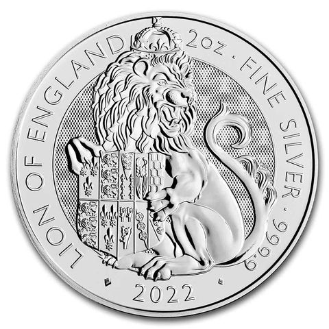 2022 Storbritannia 2 oz Sølv «Tudor Beasts – The Lion»