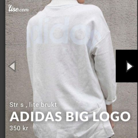 Kul oversize adidas genser 