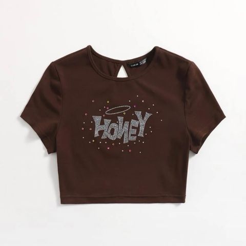 «Honey» t-skjorte i brun