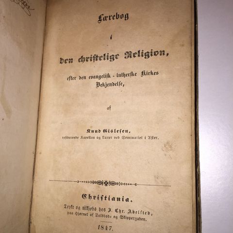 Lærebog i den christelige Religion - Knud Gislesen. 1847