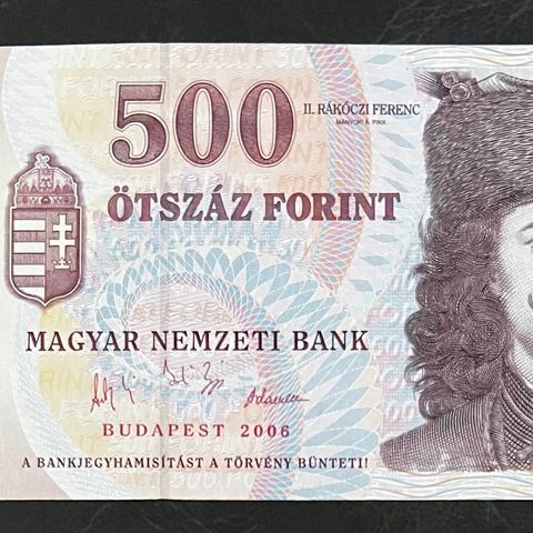 UNGARN. 2006.500 FORINT.  JUBELEUM. 50 ÅR REVULUSJONEN. UNC