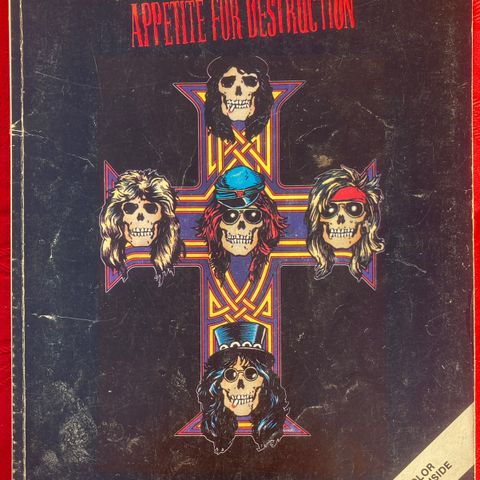 Guns N’ Roses: Appetite for destruction. Noter / besifring - sjelden utgave!