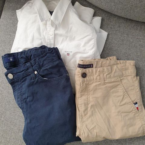 Tommy Hilfiger shorts og Gant bukse og skjorte