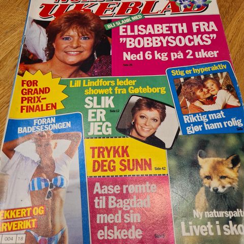 Norsk ukeblad 1985, Elisabeth, Bettan, Bobbysocks, Jahn Teigen, Tarzan