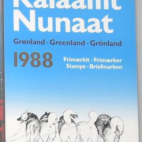 Årssett frimerker Grønland 1988, offisiell utgave