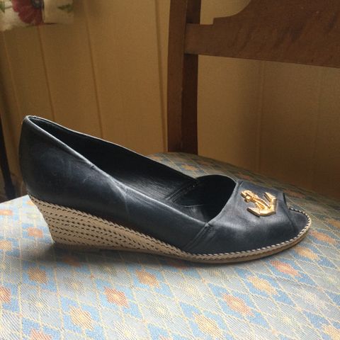 Espadrillos i skinn, størrelse 36