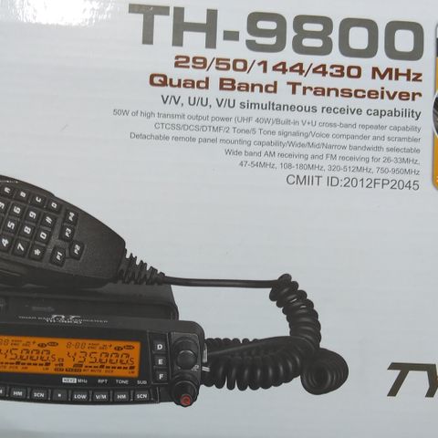 TYT TH9800 VHF 2M. BÅND ASS DIV. DELER SAMT ORIGINAL KASSEN