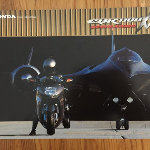 Honda CBR1100XX Blackbird Orginal Brosjyre 1997. NY!
