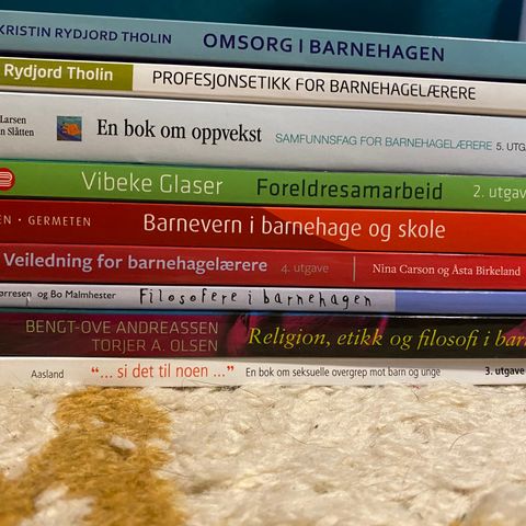 Barnehagelærer pensum for hele studiet