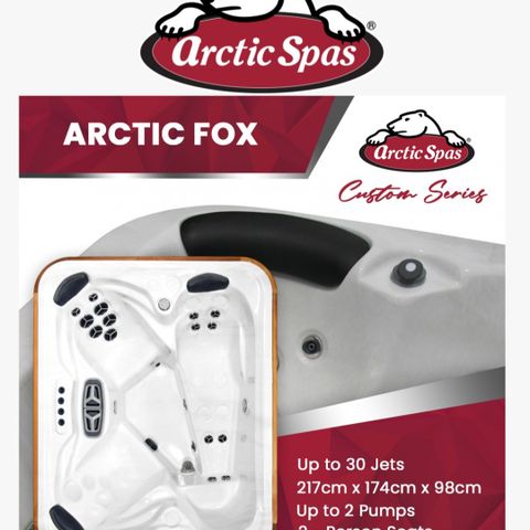 Arctic Spas utendørs massasjebad med STRØM STYRING/OnSpa Wifi / App