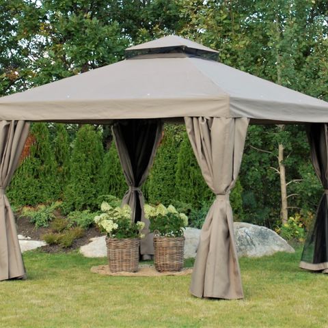 Ventilla komplett paviljong 3x3m - khaki