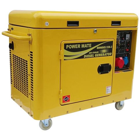 Power Mate 8000 dieseaggregat 3 fase 230V 7Kw