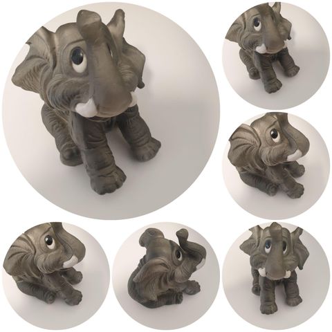 VINTAGE/RETRO "VAKKER PYNTE ELEFANT " KERAMIKK 