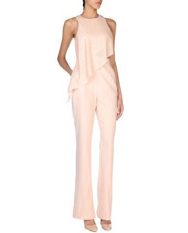 Selges Helt Ny Elisabetta Franchi gold jumpsuit i lys rosa asymmetric i str 42