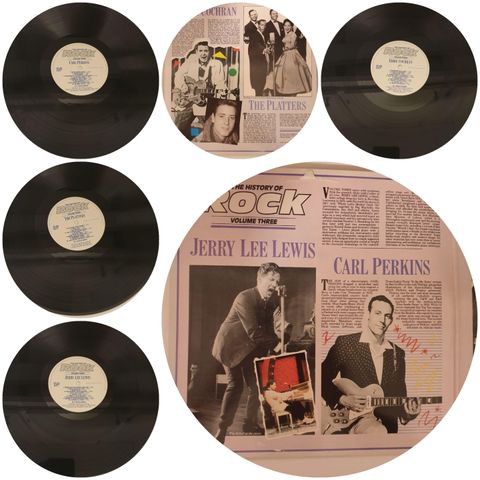 VINTAGE/RETRO LP-VINYL DOBBEL "JERRY LEE LEWIS  - CARL PERKINS  - EDDIE ... "