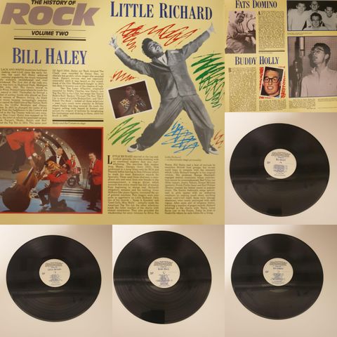 VINTAGE/RETRO LP-VINYL DOBBEL "BILL HALEY - LITTLE RICHARD  - FATS DOMINO.. "