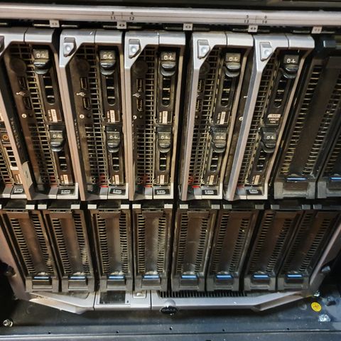 Dell Poweredge M1000e med 1stk M610 og 5stk M600