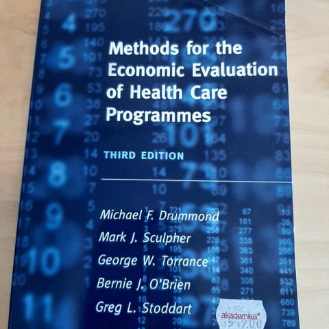 Methods for the Economic Evaluation og Health Care Programmes. Third edition.