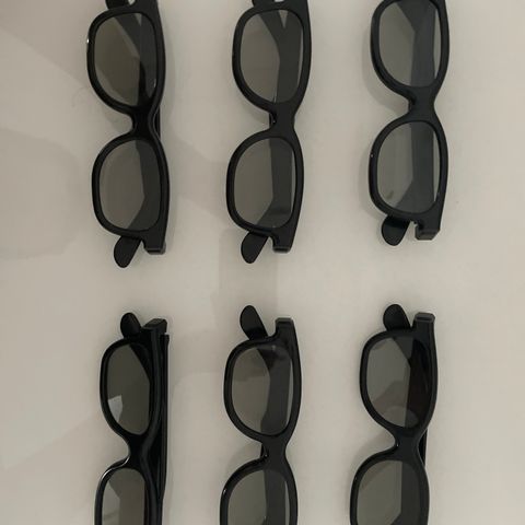 6 stk 3D briller