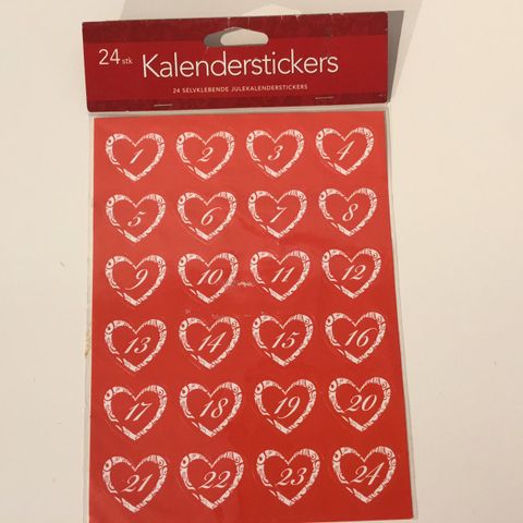 Kalenderstickers / julekalender