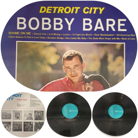 VINTAGE/RETRO LP-VINYL "BOBBY BARE/DETROIT CITY 1963"