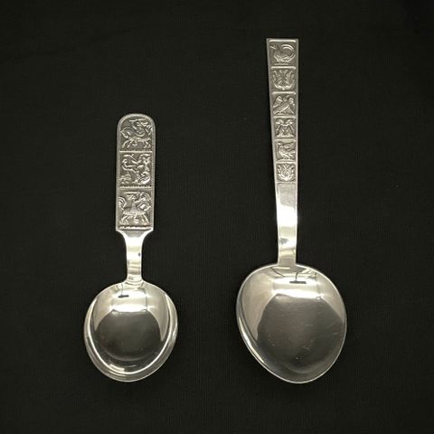 David Andersen sølv serverings skjeer i 830s og 925s