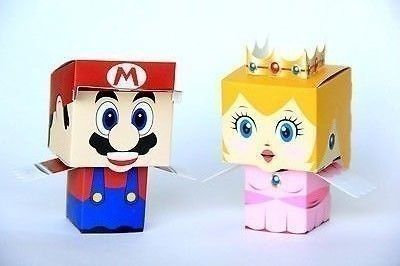 Super Mario og Peach 3D Gaveeske/ godterieske /bursdagbokser