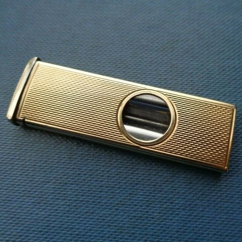 Vintage 9 ct gold cigar cutter by S.J. Rose, Birmingham (UK) 1963