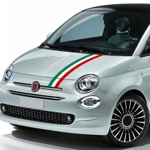 Panser folie / klistrefilm Italia flagg Fiat 500