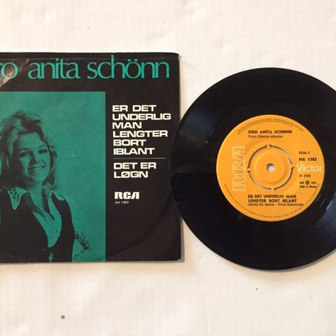 GRO ANITA SCHÖNN / ER DET UNDERLIG MAN LENGTER BORT IBLANT - 7" VINYL SINGLE