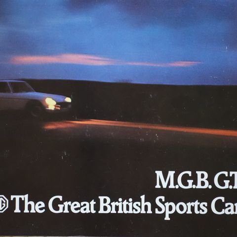 MGB GT brosjyre syttitalls