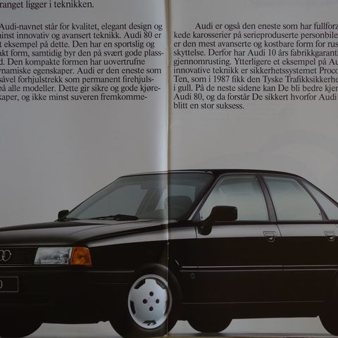 Audi 80 1990 norsk  brosjyre