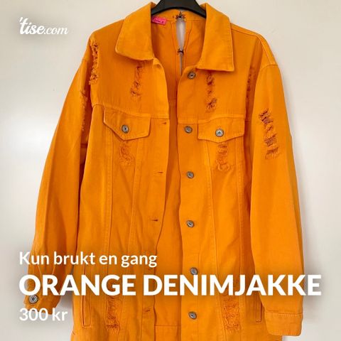 Orange Denimjakke