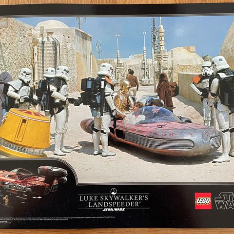 Lego Star Wars 2022 May the 4th VIP Promo Luke’s Landspeeder Eisley Scene Print