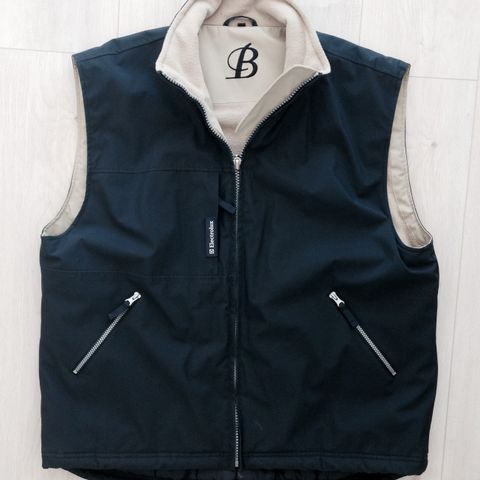 Barents Legend Vest - vannavstøtende seilvest med fleecefor - XL/XXL - blå/beige