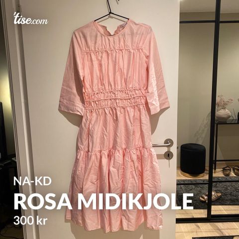 UBRUKT! Rosa midikjole fra NA-KD