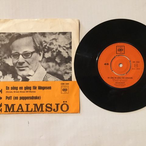 JAN MALMSJÖ / EN SÅNG EN GÅNG FÖR LÄNGESEN - 7" VINYL SINGLE