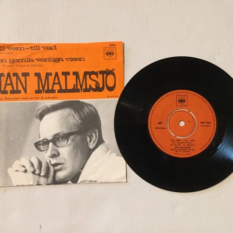 JAN MALMSJÖ / TILL VEM - TILL VAD - 7" VINYL SINGLE