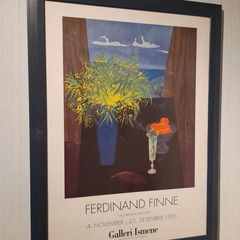 Ferdinand Finne, utstillingsplakat fra Galleri Ismene, november-desember 1995